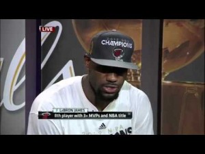 Le Bron James reflects on winning first NBA title