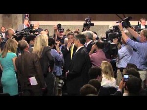 Protestors delay start of Dimon hearing in Senate