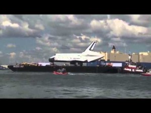 Space Shuttle Enterprise arrives in the Big Apple