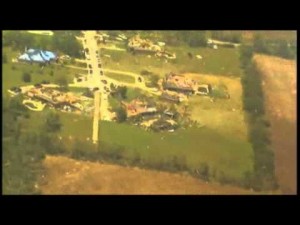 Texas Gov. Flies Over Tornado Damage