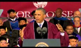 Obama Exhorts Good Deeds by Morehouse Graduates