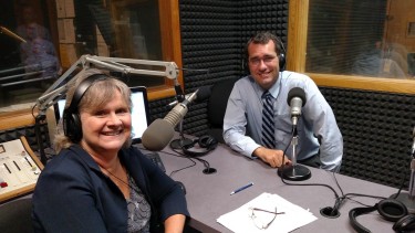 Kansas Attorney General Derek Schmidt with News Director Cathy Dawes