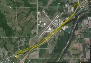 Riley County commissioners agreed to modify the speed limit for Skyway Drive, which is highlighted in yellow. (Screen capture from Google Maps)