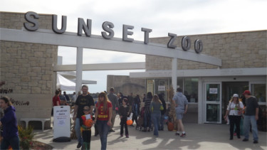 Visitors attend Sunset Zoo's "SPOOKtacular" event Saturday afternoon.