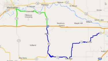 Commissioners approved the addition of highway (in green) to the Native Stone Scenic Byway. (County illustration)