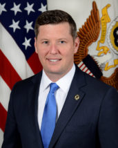 Patrick J. Murphy, Under Secretary of the Army, poses for his official portrait in the Army portrait studio at the Pentagon in Arlington, Virginia, May 3, 2016. (U.S. Army photo by Monica King/Released)