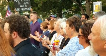Over 200 gather at Triangle Park Sunday in response to Charlottesville