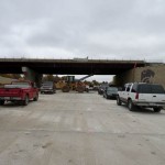 Courtesy KDOT: New Miller Parkway/Davis Drive interchange bridge spanning K-18 which opened to unrestricted traffic today.  (Photo taken: Tuesday, November 5, 2013)