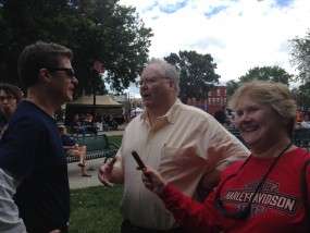 Governor Sam Brownback with Cathy Dawes