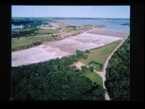 93Flood spillway release aerial