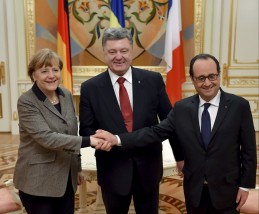 Petro Poroshenko, Francois Hollande, Angela Merkel