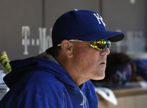 Kansas City Royals manager Ned Yost watches his team in a baseball game against the Minnesota Twins, Saturday, Oct. 3, 2015, in Minneapolis. (AP Photo/Jim Mone)
