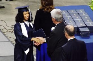 Approximately 344 seniors received their Manhattan High School diplomas Sunday in Bramlage Coliseum. (Staff photos by Brady Bauman)