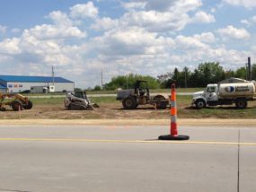 Flush Road/Highway 24 preparations for construction