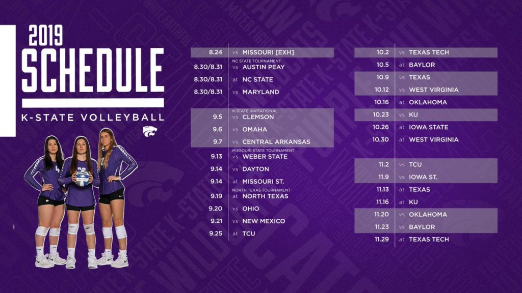 2019 KState Volleyball Schedule News Radio KMAN