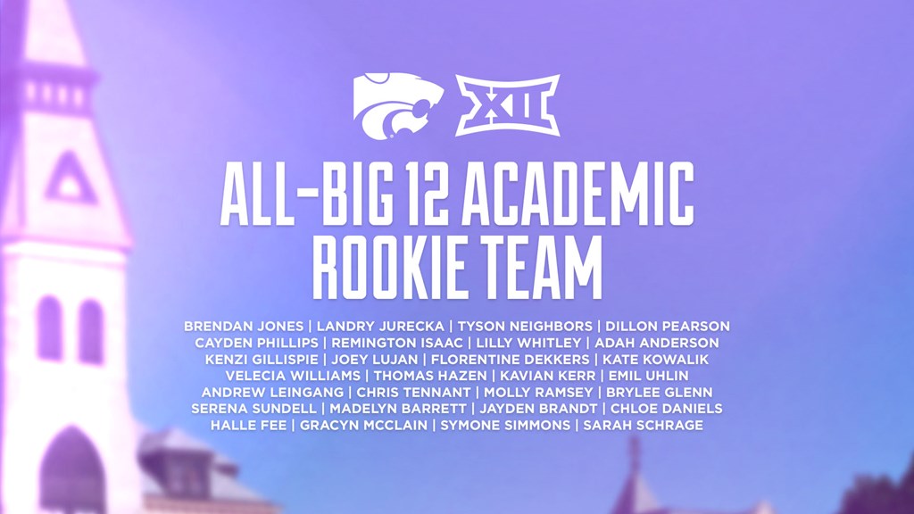 K-State Places 29 Academic All-Big 12 Rookie Team Selections