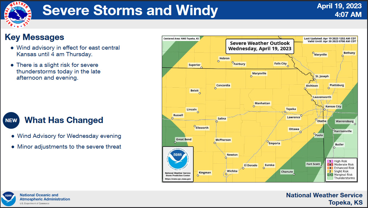 Severe storms possible Wednesday afternoon, evening - News Radio KMAN