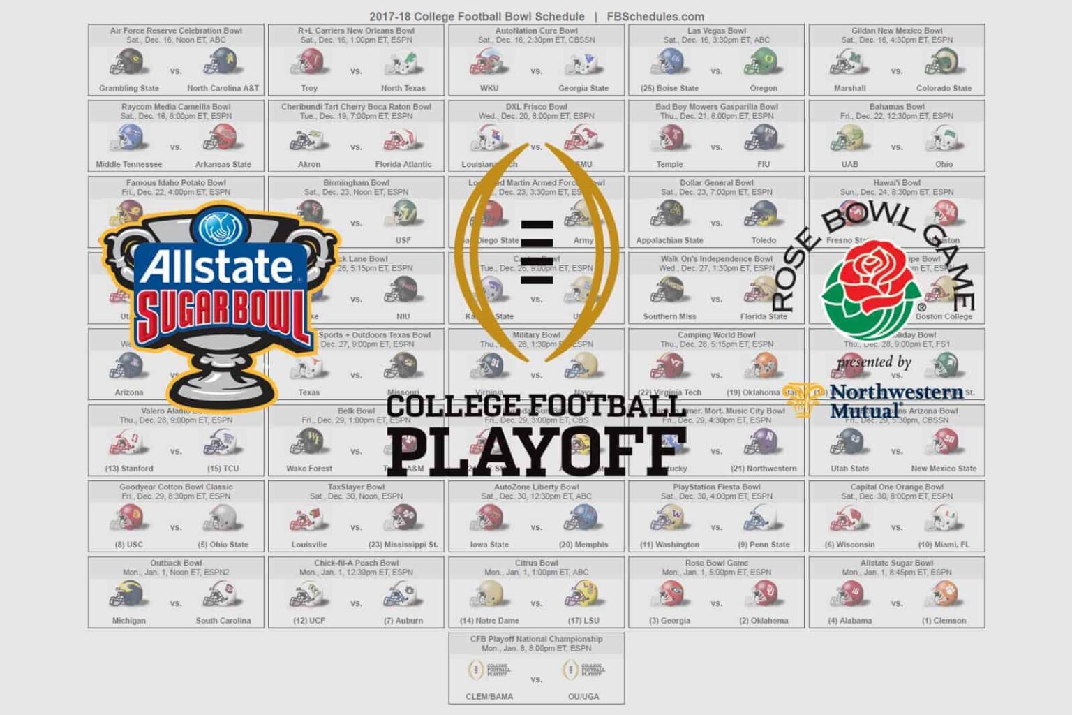 Bowl Games Scores 2023 2024