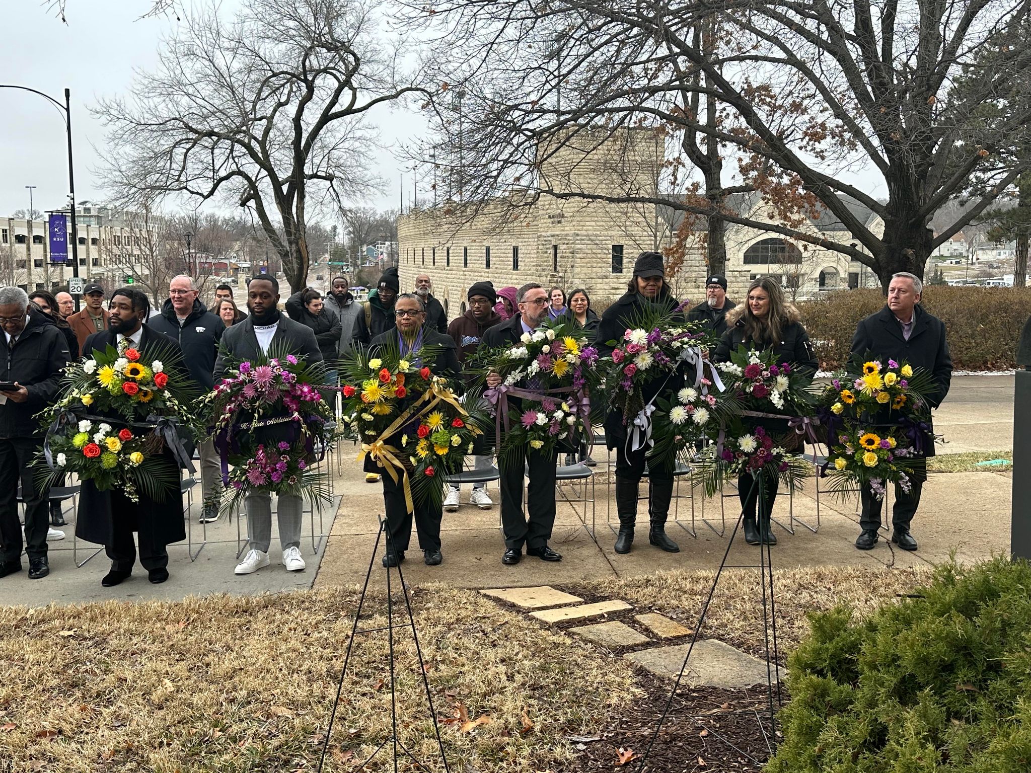 Wreath laying ceremony for Dr. King Week at KState