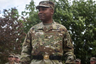 Maj. Gen. Monté Rone overseeing 1st Infantry Division during training exercises