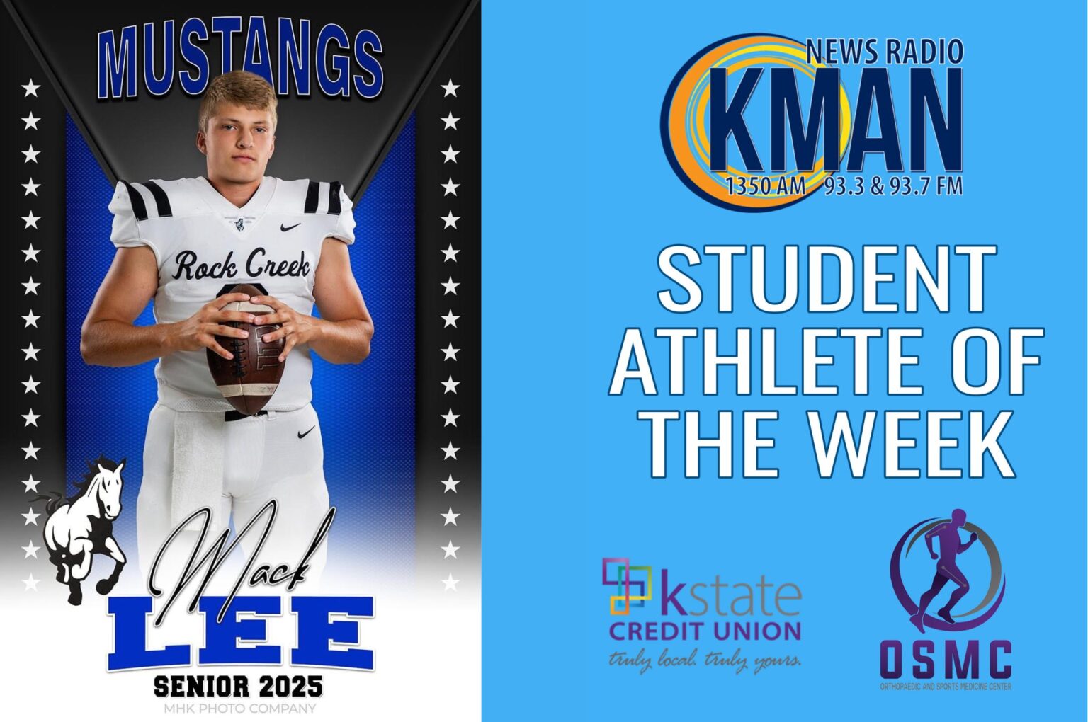 Mack Lee Student Athlete of the Week News Radio KMAN