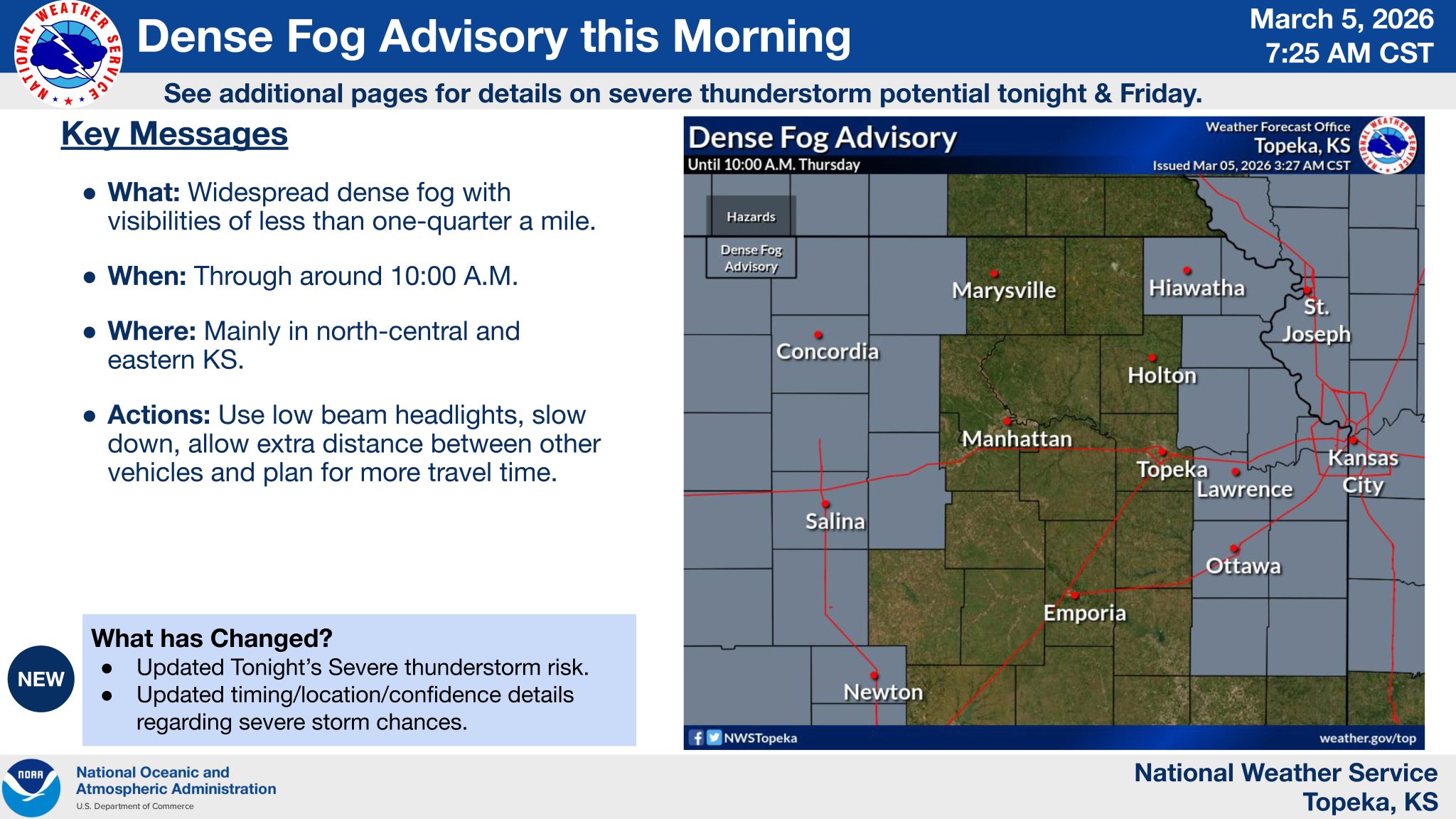 Dense Fog Advisory Issued; Severe Storms Possible Late Tonight and ...